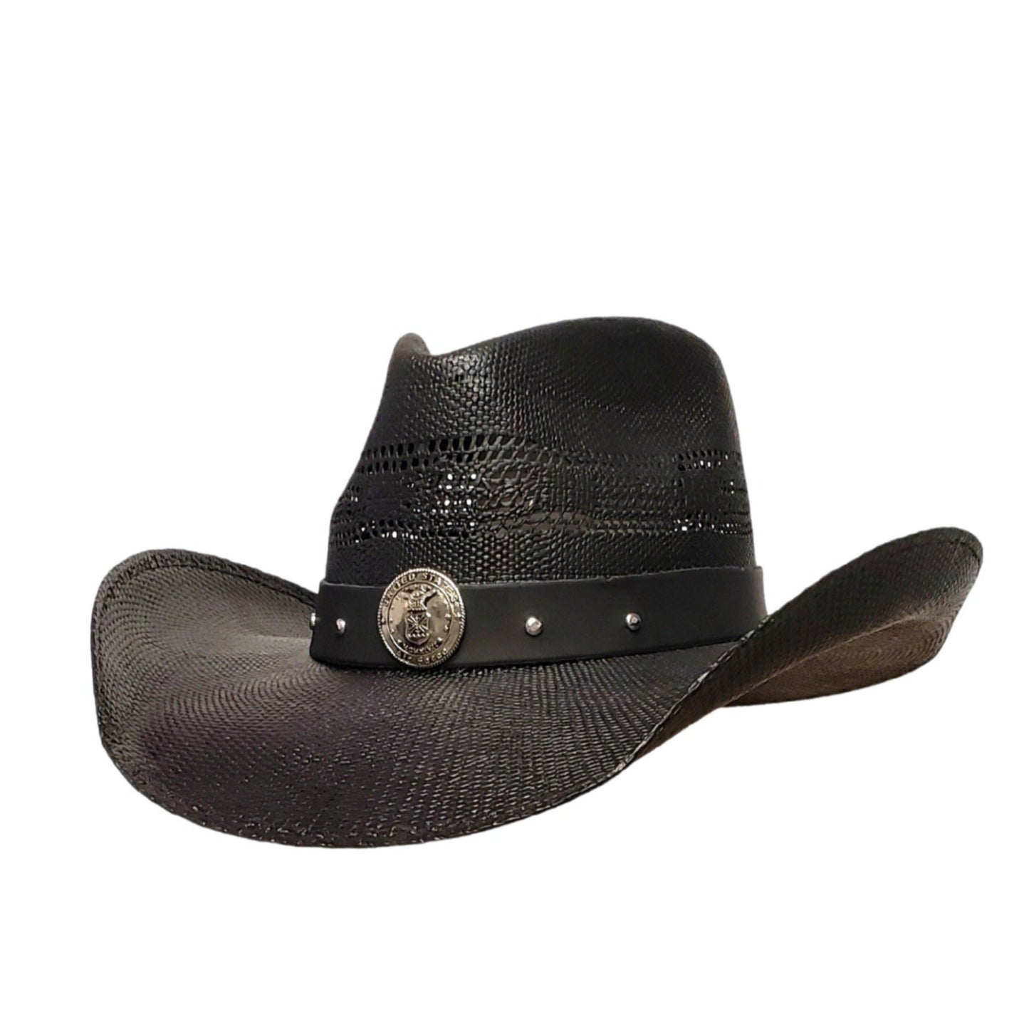 Gone Country AIR FORCE HEROES BLACK SHANTUNG STRAW 213