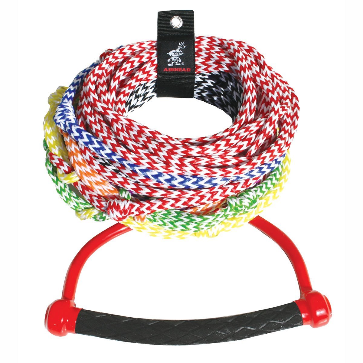 Airhead 75' Long 8 Color Coded Section Water Skiing Training Rope w/ 13" Handle - Angler's Pro Tackle & Outdoors