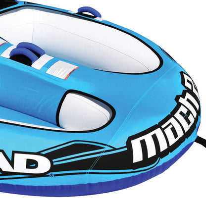 Airhead AHM2 - 2 Mach 2 Inflatable 2 Rider Cockpit Lake Boating Water Towable Tube - Angler's Pro Tackle & Outdoors