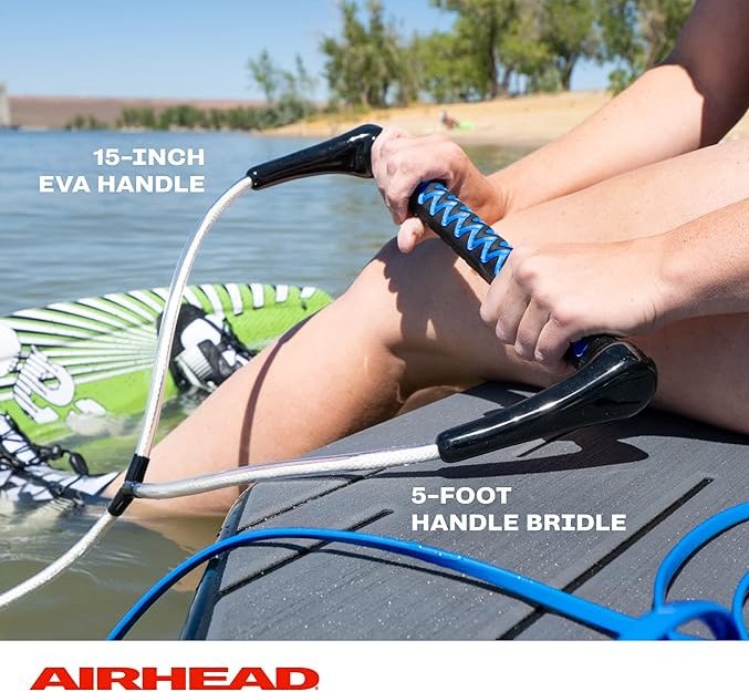 Airhead AHWR - 8 Dyneema 70 Foot 4 Section Thermal Boat Wakeboard Tow Rope, Red - Angler's Pro Tackle & Outdoors