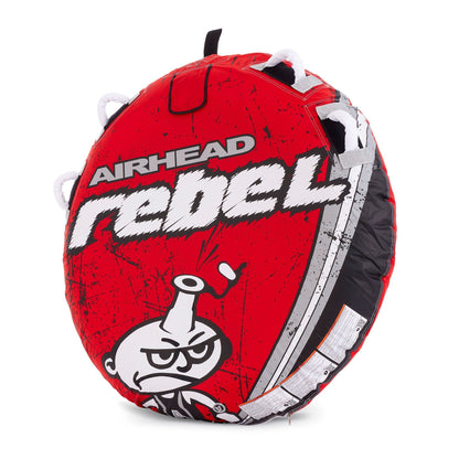 Airhead Rebel 54" 1 Person Durable Red Towable Tube Kit with Rope and 12V Pump - Angler's Pro Tackle & Outdoors