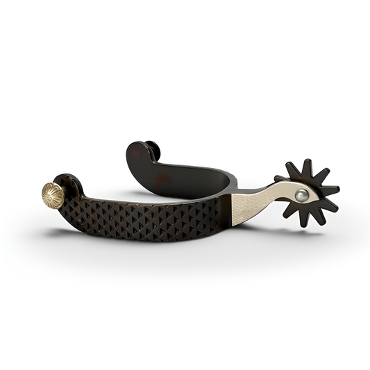 AJ Tack Black Rasp Western Spurs for Men