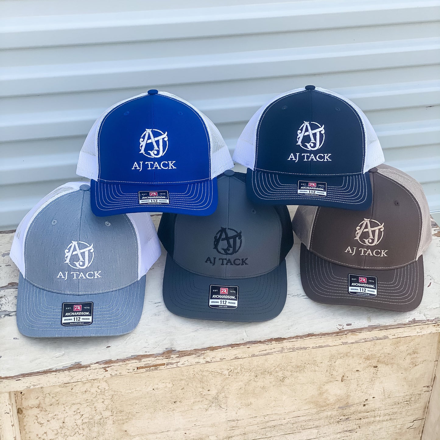 AJ Tack Royal Blue Embroidery Mesh Back Cap