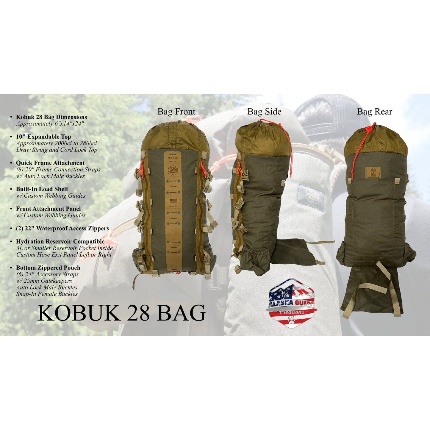 Alaska Guide Creations Kobuk 28 - Bag Only - Angler's Pro Tackle & Outdoors
