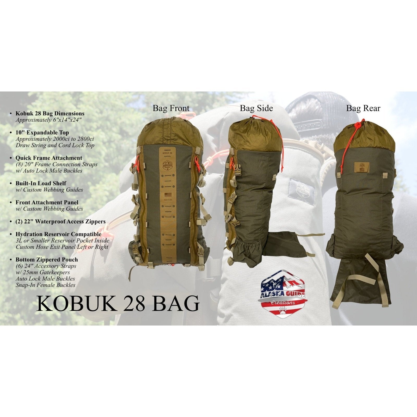 Alaska Guide Creations Kobuk 28 - Bag Only - Angler's Pro Tackle & Outdoors