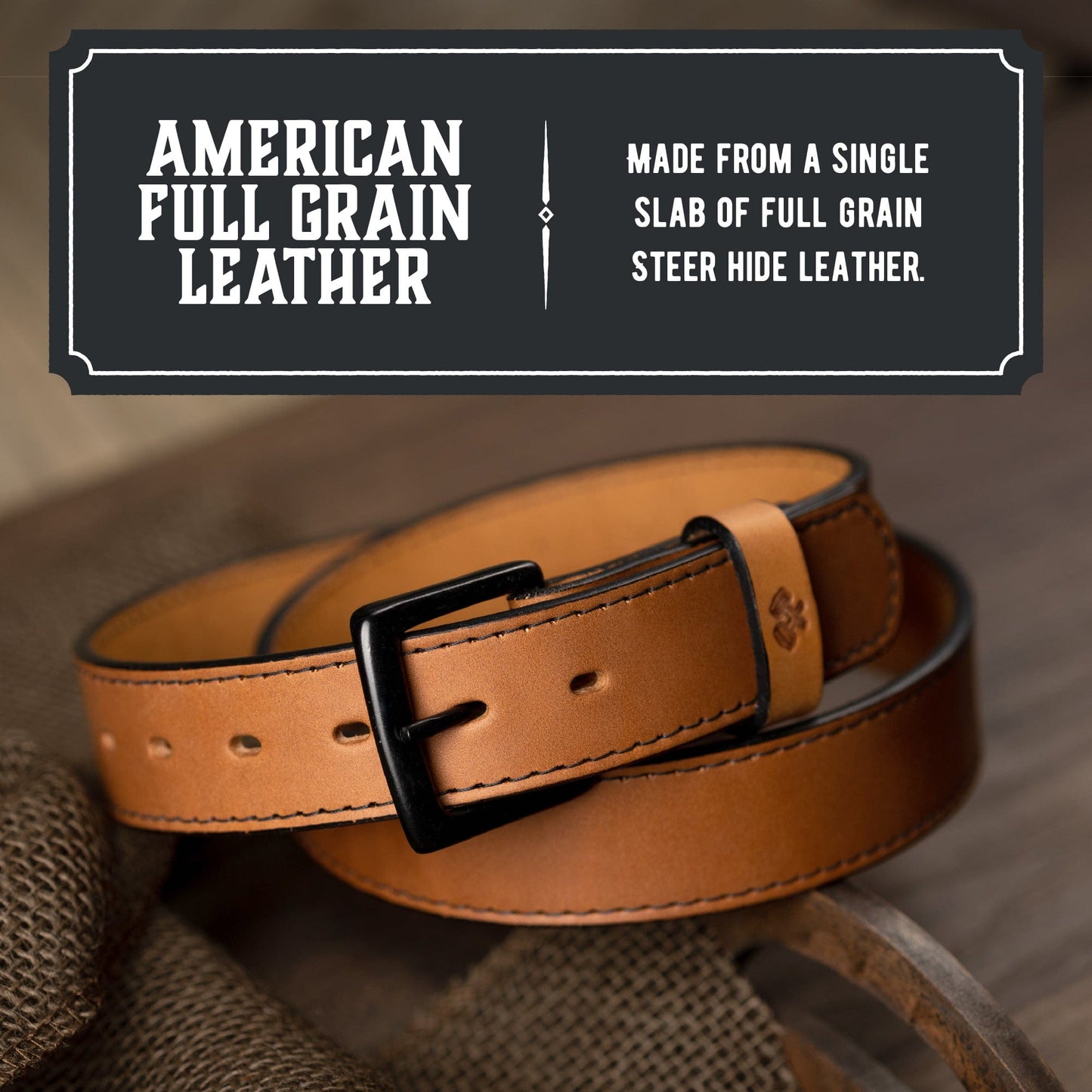 Main Street Forge - The All American Stitched Leather Belt