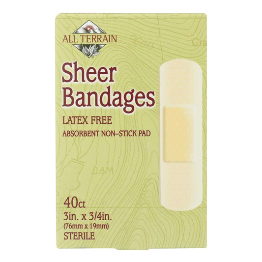 All - Terrain Adhesive Sheer Bandages for Wounds, 3/4 Inch x 3 Inches (Pack of 40) - Angler's Pro Tackle & Outdoors