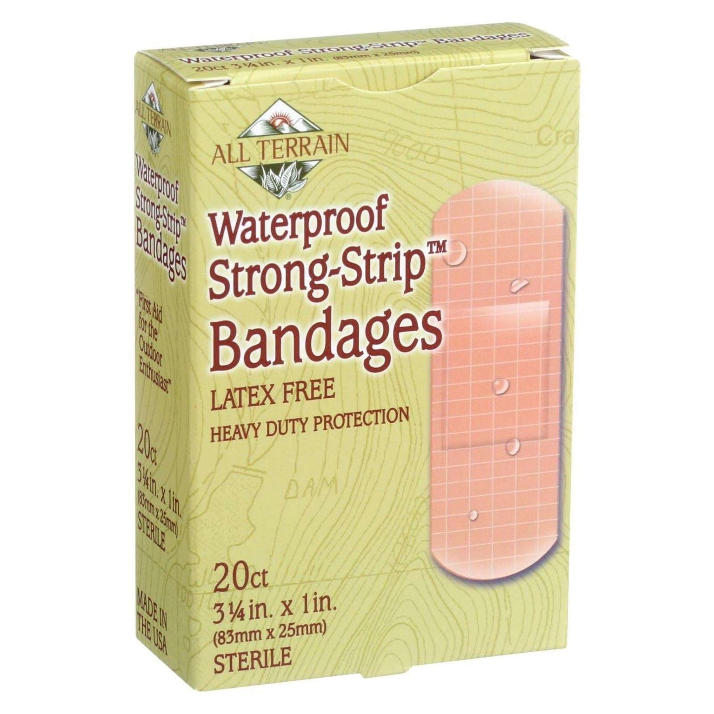 All - Terrain Strong Waterproof Bandages for Unstoppable Adventures (Pack of 20 - 1 Inch) - Angler's Pro Tackle & Outdoors