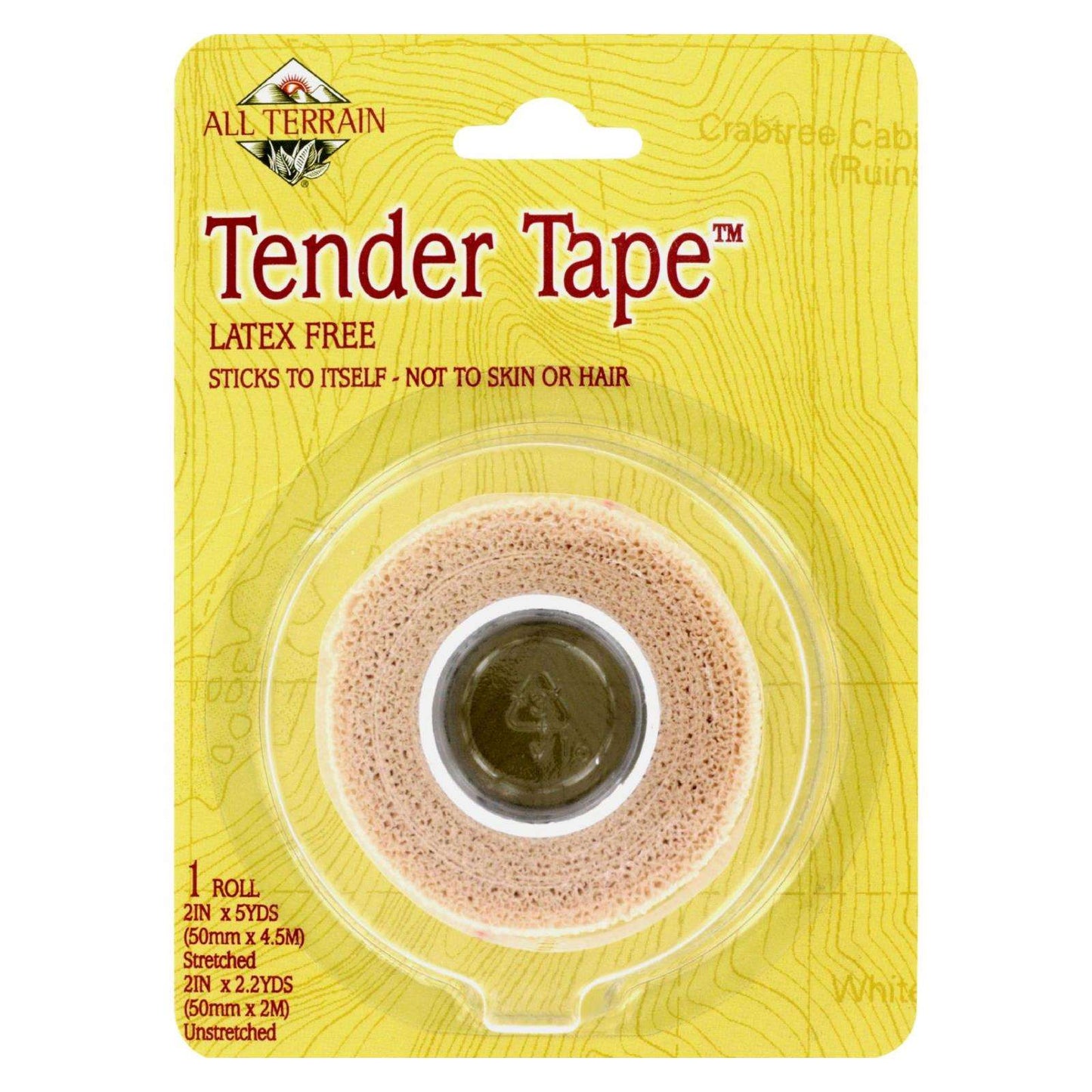 All - Terrain Tender Tape: Premium Wound Care for Active Lifestyles | 2 Inches x 5 Yards Roll - Angler's Pro Tackle & Outdoors