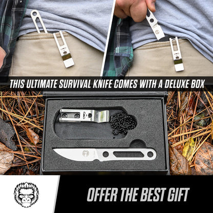Holtzman's Gorilla Survival The Scalpel All-Steel Survival Knife Giftset for Outdoors