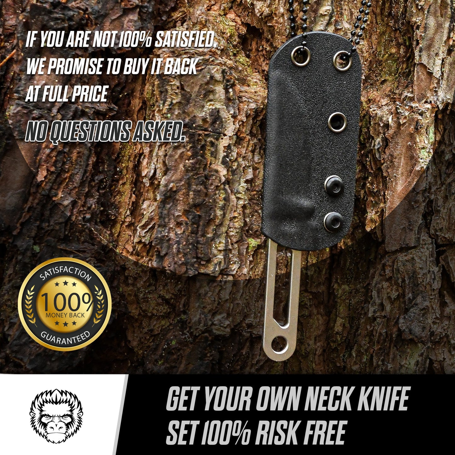 Holtzman's Gorilla Survival The Scalpel All-Steel Survival Knife Giftset for Outdoors