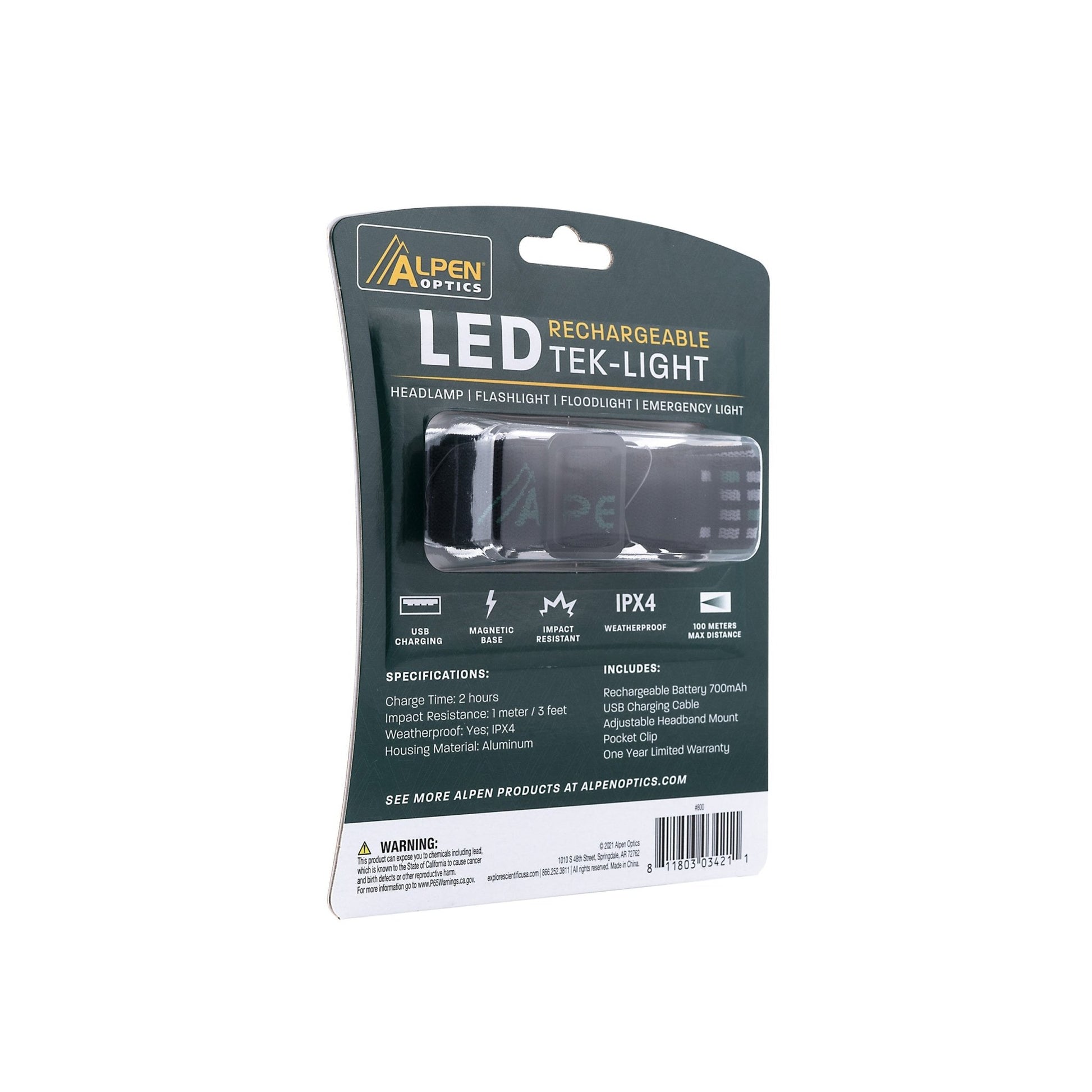 Alpen LED Rechargeable Tek - Light Headlamp - Angler's Pro Tackle & Outdoors