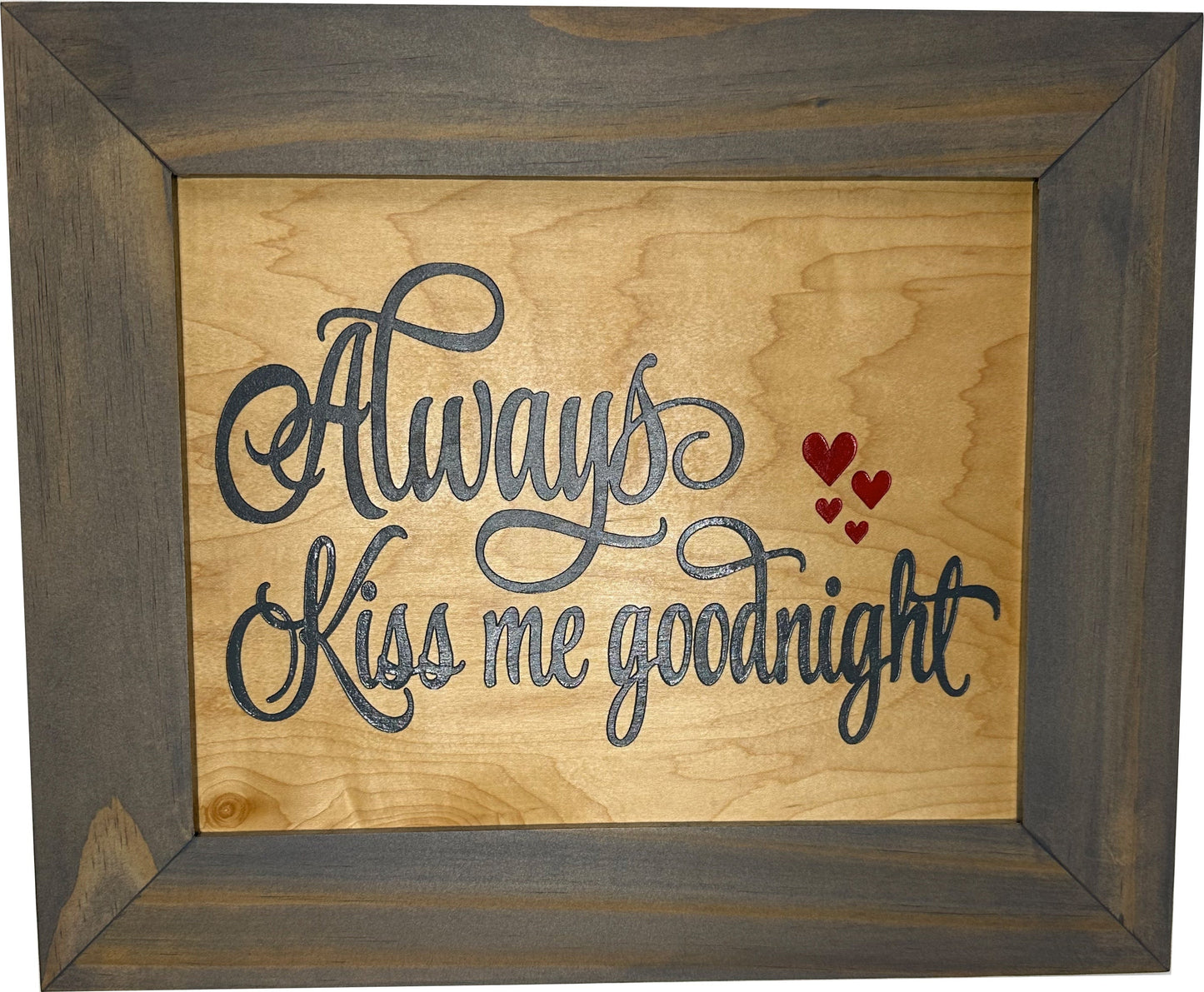 Bellewood Designs - Wall Gun Safe with Decorative Front Always Kiss Me Goodnight