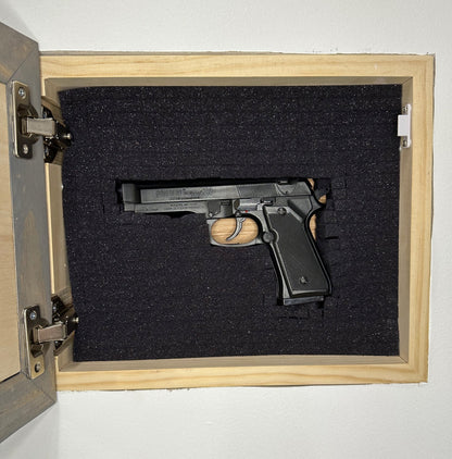 Bellewood Designs - Wall Gun Safe with Decorative Front Always Kiss Me Goodnight