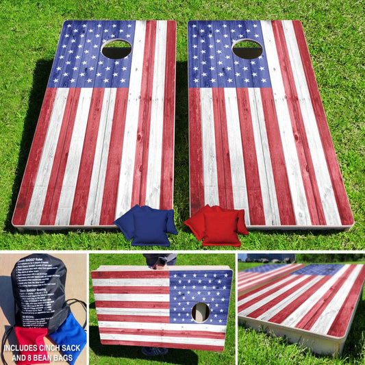 American Flag Baggo Pro Style Regulation Cornhole Game - Angler's Pro Tackle & Outdoors