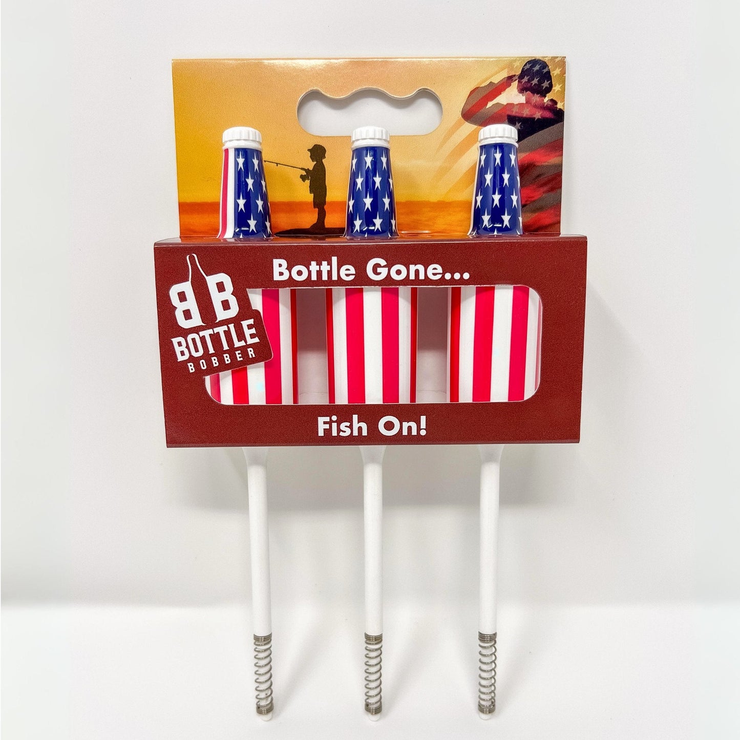 American Flag Red & White Fishing Bobber- 3 Pack - Angler's Pro Tackle & Outdoors