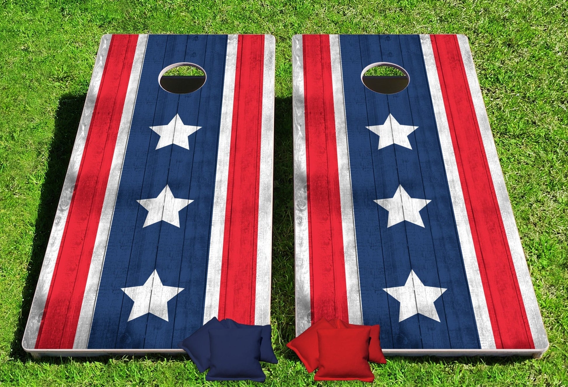 Americana Distressed Baggo Pro Style Regulation Cornhole Game - Angler's Pro Tackle & Outdoors