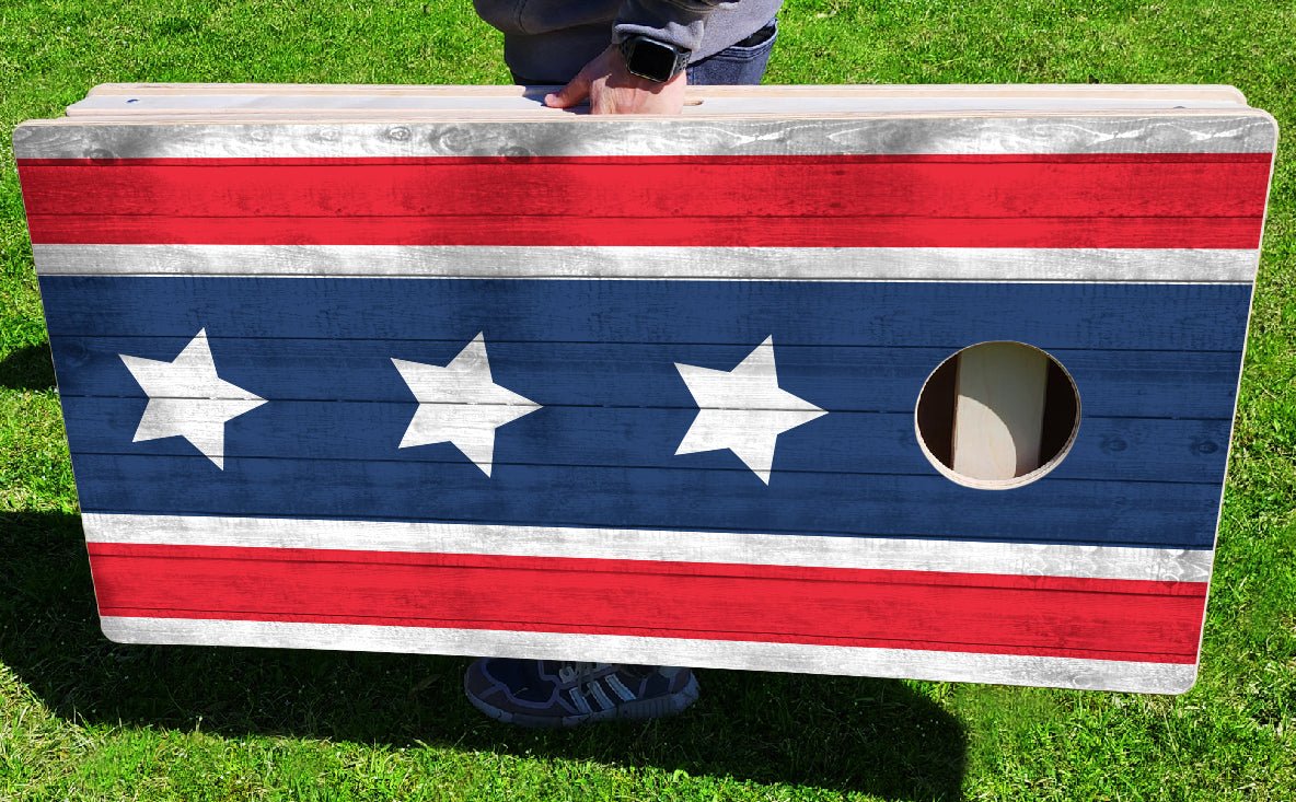 Americana Distressed Baggo Pro Style Regulation Cornhole Game - Angler's Pro Tackle & Outdoors