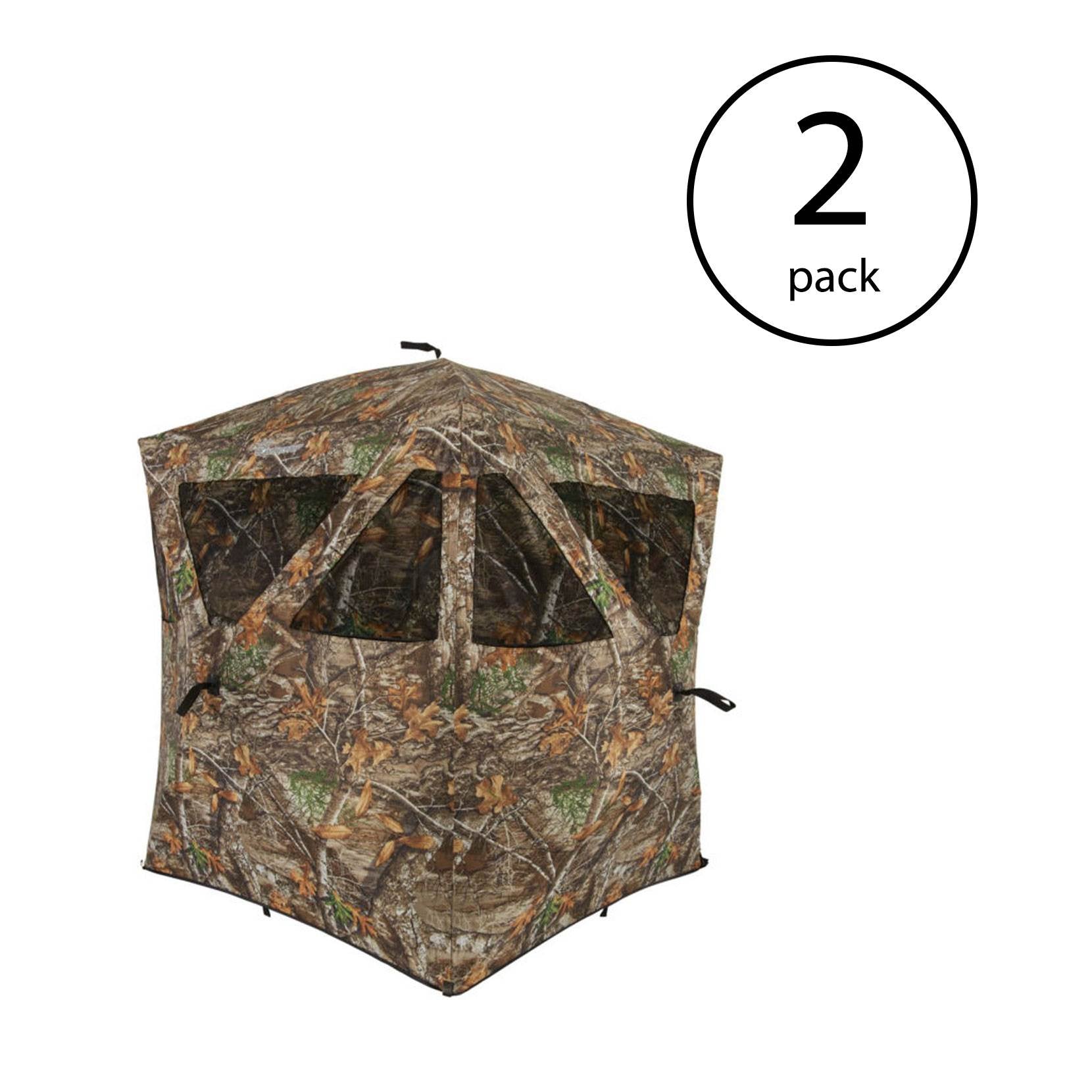 Ameristep Care Taker 66 x 55 x 55 Polyester Realtree Camo Ground Blind (2 Pack) - Angler's Pro Tackle & Outdoors