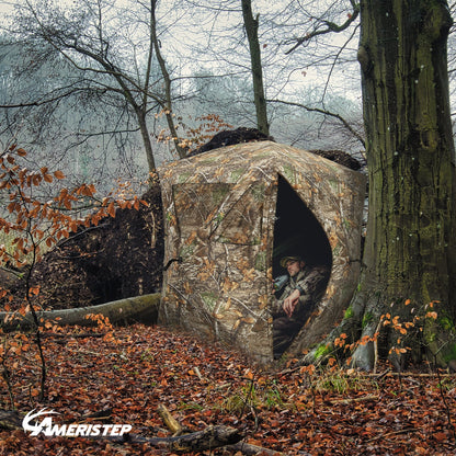 Ameristep Care Taker Pop - Up 2 Person Ground Hunting Concealment Blind, RealTree - Angler's Pro Tackle & Outdoors