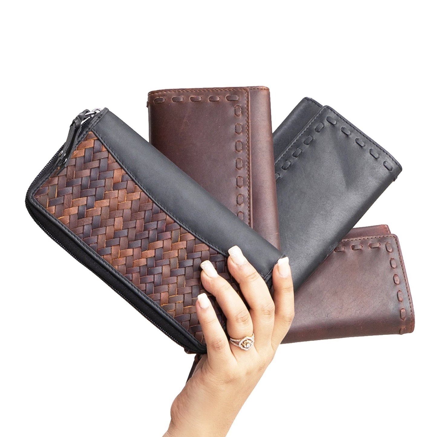 Angie RFID Woven Leather Wallet by Lady Conceal - Angler's Pro Tackle & Outdoors