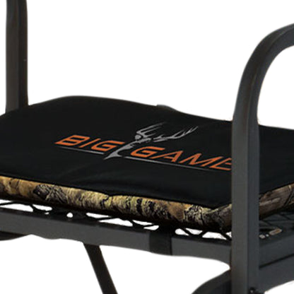 Big Game The Warrior Pro 1 Person Deer Hunting Ladder Climbing Tree Stand, Black