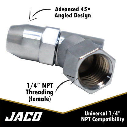 Jaco Advanced Angled Tire Air Chuck - 1/4" NPT (2 Pack)