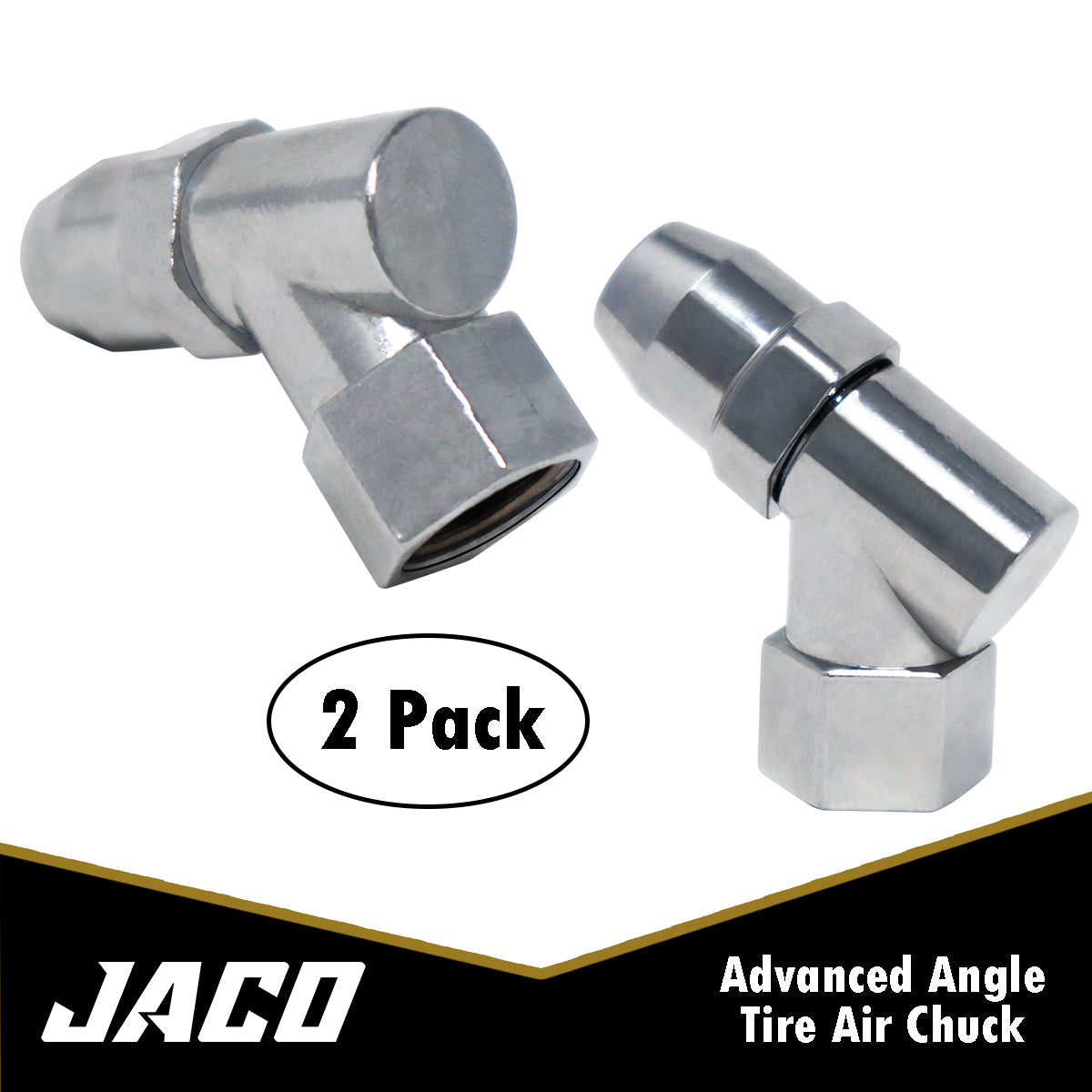 Jaco Advanced Angled Tire Air Chuck - 1/4" NPT (2 Pack)