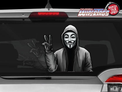 Anonymous Hactivist Peace Waving WiperTags - Angler's Pro Tackle & Outdoors