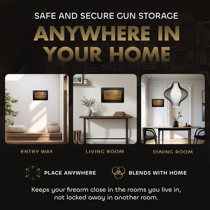 Bellewood Designs - Faith Over Fear Wall-Mounted Secure Gun Cabinet