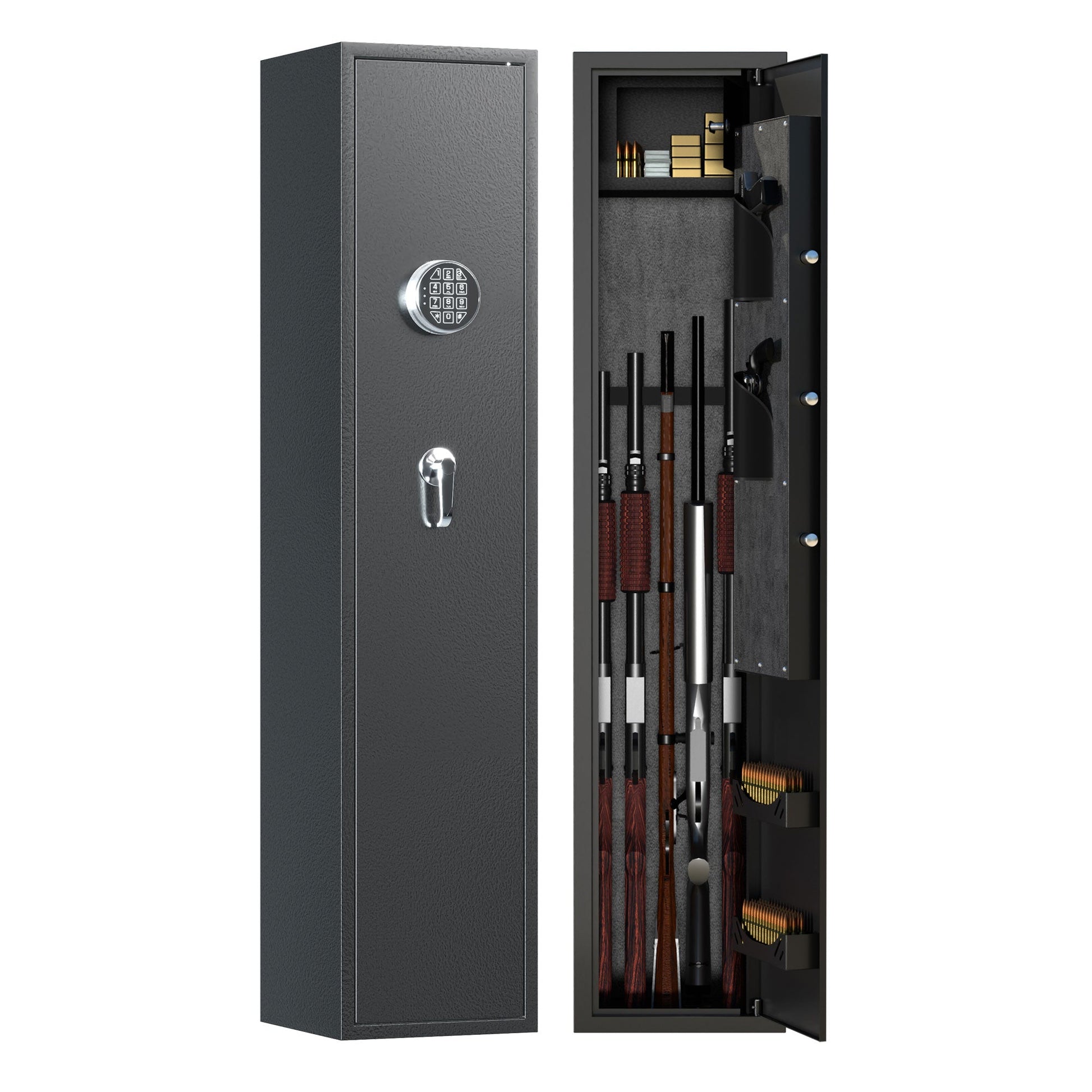 AOBABO 5 - Rifle Gun Safe w/ Keypad Lock, Security Cabinet Long Safes Gun Cabinet - Angler's Pro Tackle & Outdoors