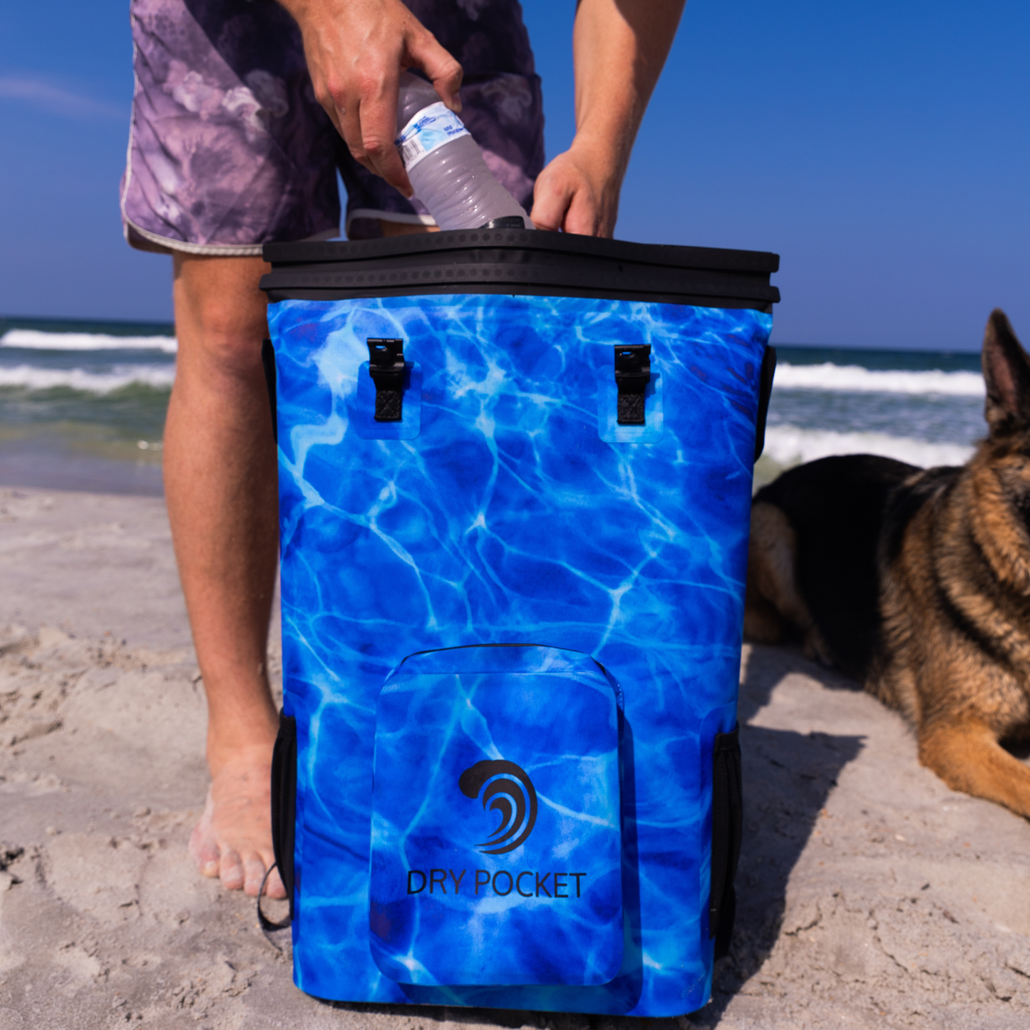 Dry Pocket Auto-Sealing, Waterproof, Floating, Scent Proof Backpack Cooler
