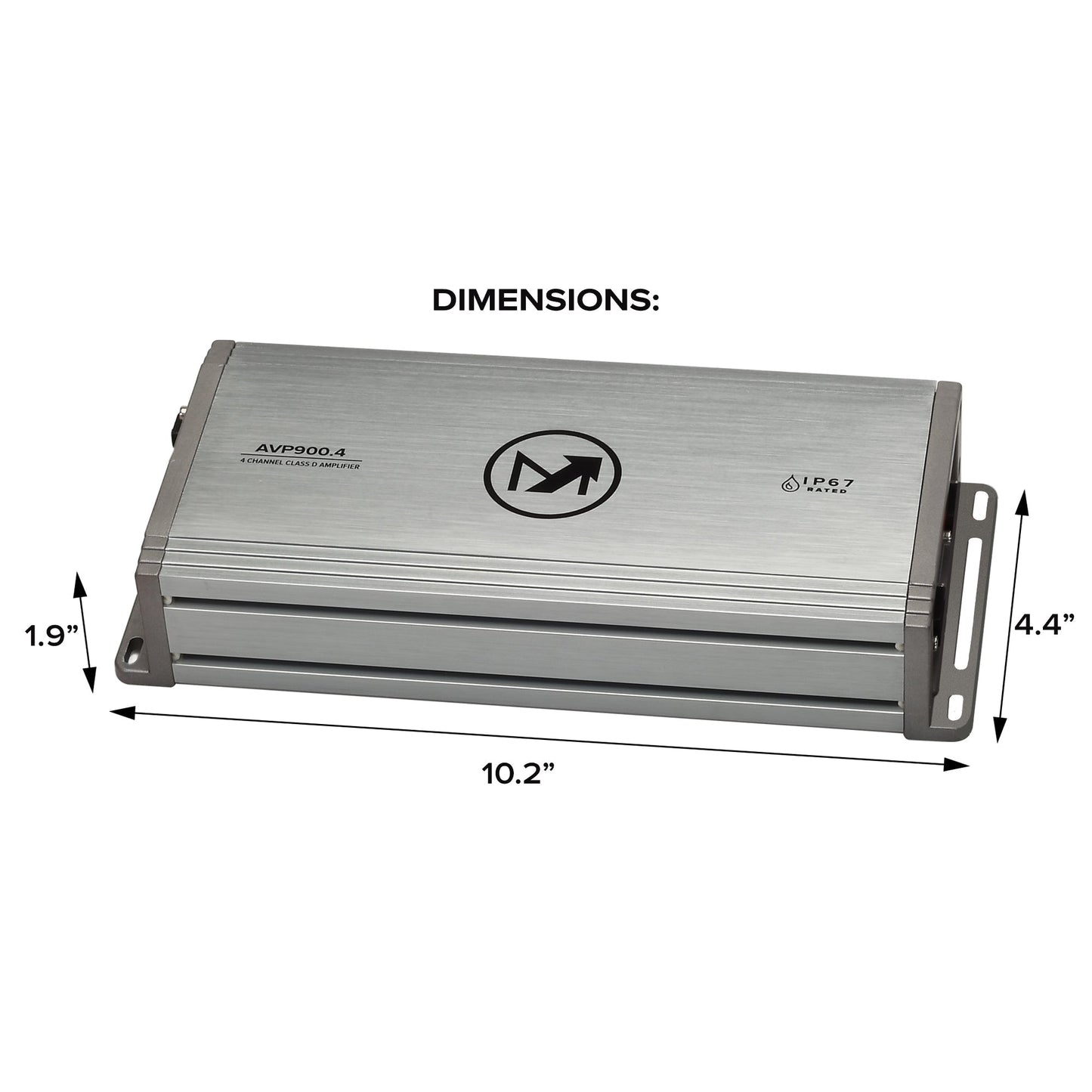Magnadyne AquaVibe Pro 4-Channel Class D 900-Watt Marine Amplifier IP67 Rated