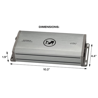 Magnadyne AquaVibe Pro 4-Channel Class D 900-Watt Marine Amplifier IP67 Rated