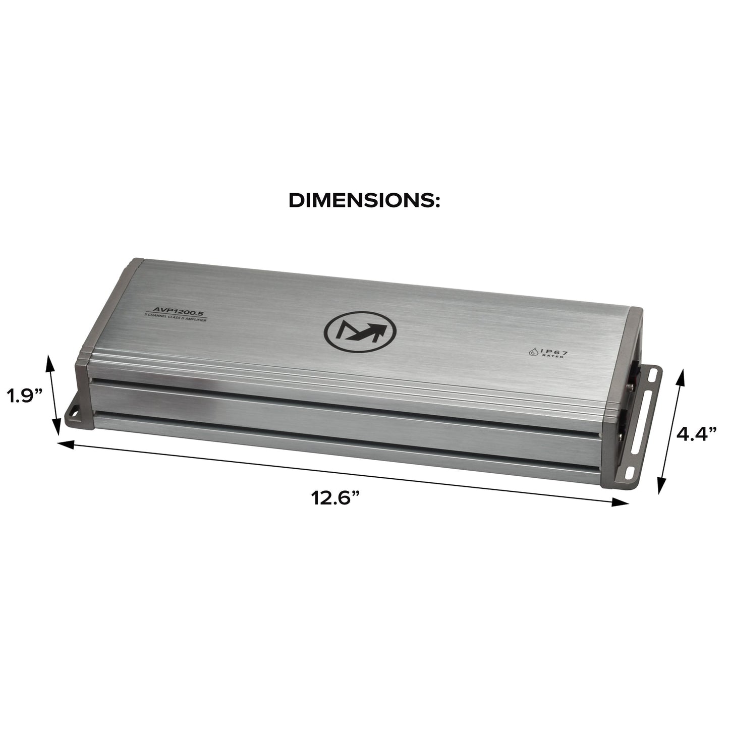 Magnadyne AquaVibe Pro 5-Channel Class D 1200-Watt Marine Amplifier IP67 Rated