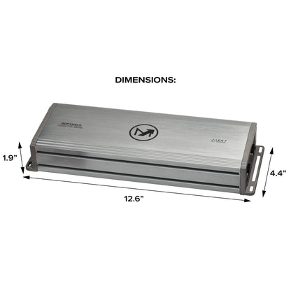 Magnadyne AquaVibe Pro 5-Channel Class D 1200-Watt Marine Amplifier IP67 Rated