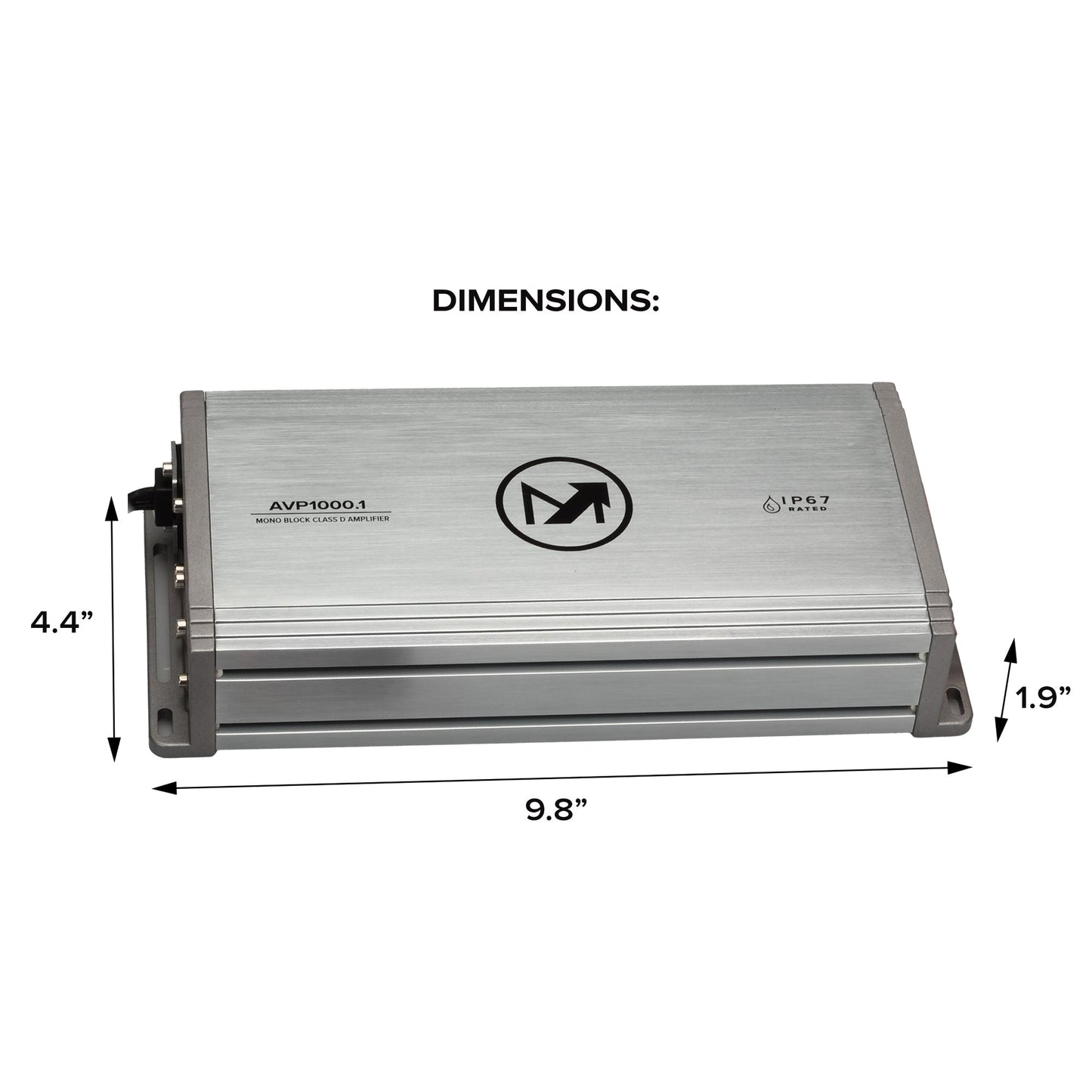 Magnadyne AquaVibe Pro Mono-Channel Class D 1000-Watt Marine Amplifier IP67 Rated