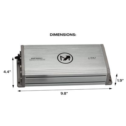 Magnadyne AquaVibe Pro Mono-Channel Class D 1000-Watt Marine Amplifier IP67 Rated