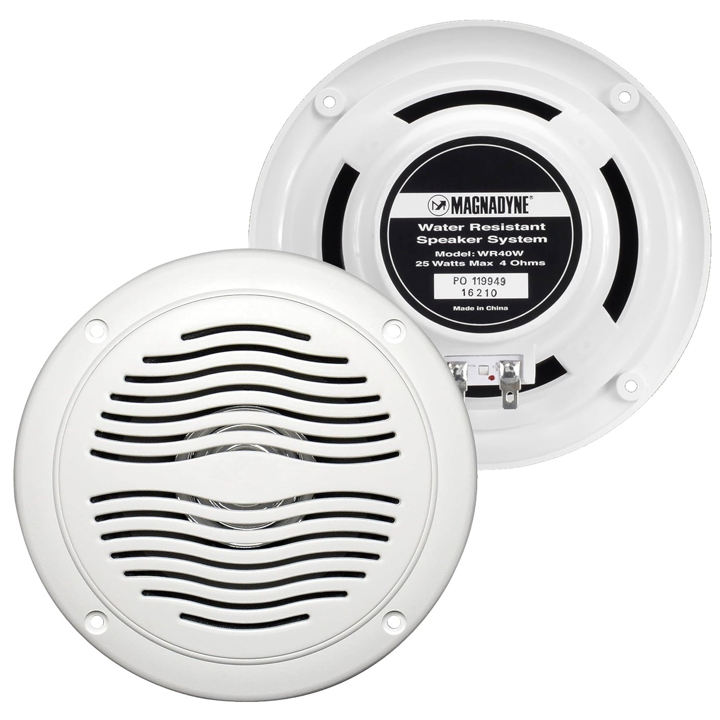 Magnadyne AquaVibe WR40 | Water-Resistant Marine & Hot Tub 5" Dual Cone Speakers | Sold as a Pair
