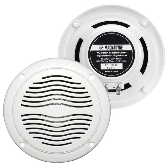 Magnadyne AquaVibe WR40 | Water-Resistant Marine & Hot Tub 5" Dual Cone Speakers | Sold as a Pair