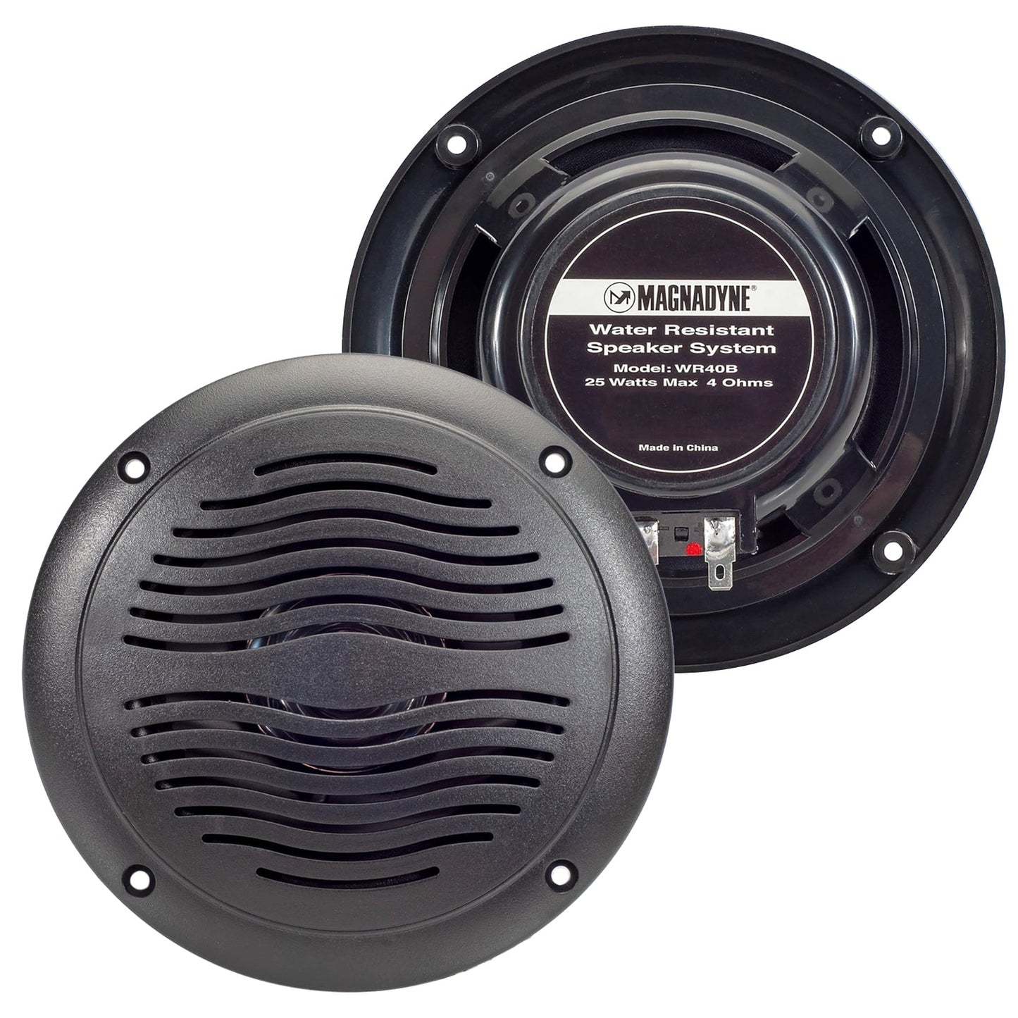 Magnadyne AquaVibe WR40 | Water-Resistant Marine & Hot Tub 5" Dual Cone Speakers | Sold as a Pair