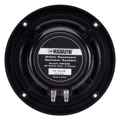 Magnadyne AquaVibe WR42B-Pair | Marine Water-Resistant 5" Dual Cone Speaker w/ Grills