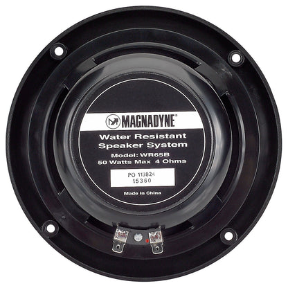 Magnadyne AquaVibe WR65B-PAIR | Marine Water-Resistant 6 1/2" 2-Way Speaker with Grill | Sold as Pair