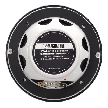 Magnadyne AquaVibe WR6B-TT-PAIR | Marine Water-Resistant 6 1/2" 2-Way Speaker | Sold as a Pair