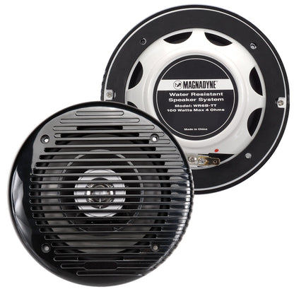 Magnadyne AquaVibe WR6B-TT-PAIR | Marine Water-Resistant 6 1/2" 2-Way Speaker | Sold as a Pair