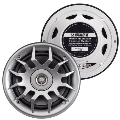 Magnadyne AquaVibe WR6LS-PAIR| 6.5" Water-Resistant 2-Way Speakers | Sold as a Pair