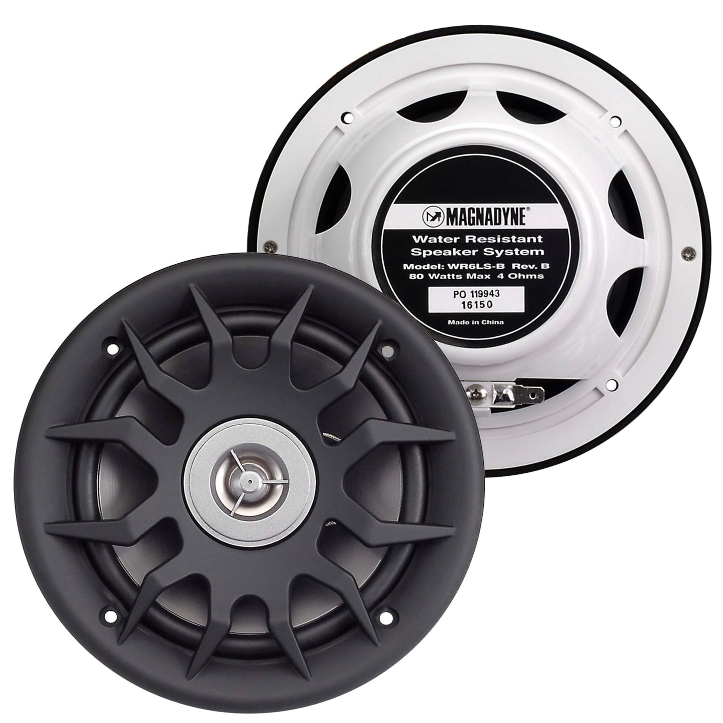 Magnadyne AquaVibe WR6LS-PAIR| 6.5" Water-Resistant 2-Way Speakers | Sold as a Pair