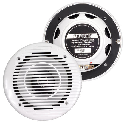 Magnadyne AquaVibe WR85W-PAIR | Marine Water-Resistant 6 1/2" 2-Way Speakers | Sold as a Pair