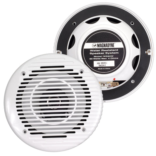 Magnadyne AquaVibe WR85W-PAIR | Marine Water-Resistant 6 1/2" 2-Way Speakers | Sold as a Pair