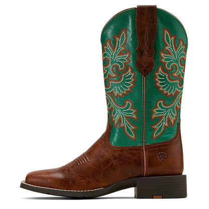 Ariat Women's Round Up Wide Square Toe StretchFit Western Boot